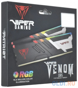 Оперативная память для компьютера Patriot Viper Venom RGB DIMM 64Gb DDR5 5200 MHz PVVR564G520C40K