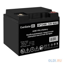 Аккумуляторная батарея ExeGate GP12400 (12V 40Ah  под болт М6) EX282978RUS А