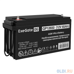 Аккумуляторная батарея ExeGate GP12650 (12V 65Ah  под болт М6) EX282981RUS