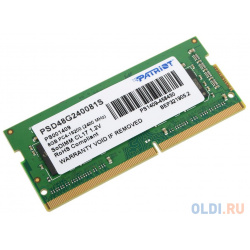 Оперативная память для ноутбука Patriot Signature SO DIMM 8Gb DDR4 2400 MHz PSD48G240081S 