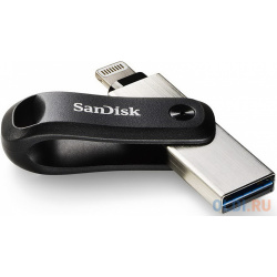 Флешка 64Gb SanDisk iXpand Go USB 3 0 Lightning серебристый черный SDIX60N 064G GN6NN 