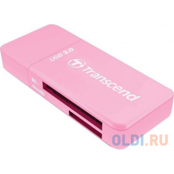 Картридер Transcend RDF5 USB 3 0 для карт памяти SD/microSD с поддержкой UHS I розовый TS RDF5R 