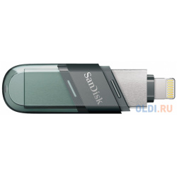 Флеш Диск Sandisk 64Gb iXpand Flip SDIX90N 064G GN6NN USB3 1 зеленый/серебристый 