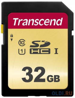 Флеш накопитель Transcend Карта памяти 32GB UHS I U1 SD card MLC TS32GSDC500S 