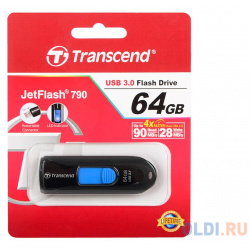 Внешний накопитель USB 64Gb Transcend Jetflash 790 USB3 0 TS64GJF790K черный 