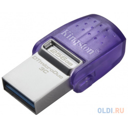 Флешка 256Gb Kingston DataTraveler microDuo 3C G3 USB Type C 3 2 фиолетовый 