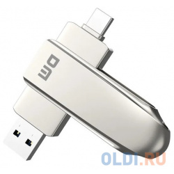 Флешка 128Gb DM FS230 USB3 2 USB Type C 3 серебристый 