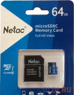 Карта памяти microSDXC 64Gb Netac P500 NT02P500STN 064G R 