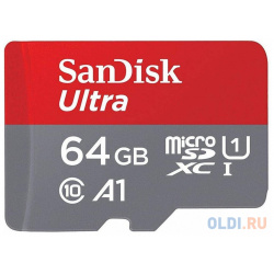 Карта памяти microSDXC 64Gb SanDisk SDSQUNR 064G GN3MA 