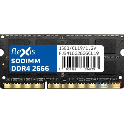 Модуль оперативной памяти Flexis 16GB DDR4 SODIMM 2666MHz (PC4 21300) 1 2V FUS416G2666CL19