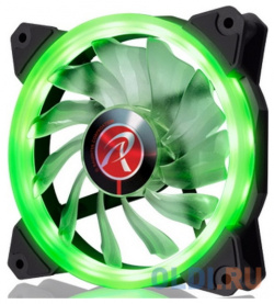 IRIS 12 GREEN 0R400042(Singel LED fan  1pcs/pack) 12025 PWM O type brings visible color & brightness Anti vibration rubber pads RAIJINTEK 0R400042