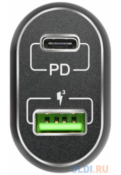 Автомобильное зарядное устройство ACD С632P V1B 3/2/1 5 А USB C черный