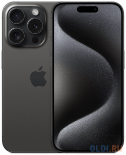 Смартфон Apple A3101 iPhone 15 Pro 512Gb черный титан моноблок 3G 4G 6 1" iOS 17 802 11 a/b/g/n/ac/ax NFC GPS MTUH3J/A 