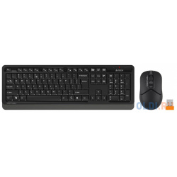 Клавиатура + мышь A4Tech Fstyler FG1012 клав:черный/серый мышь:черный USB беспроводная Multimedia 