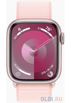 Смарт часы Apple Watch Series 9 A2978 41мм OLED корп розовый Sport Loop рем светло разм брасл :130 200мм (MR953LL/A) MR953LL/A 