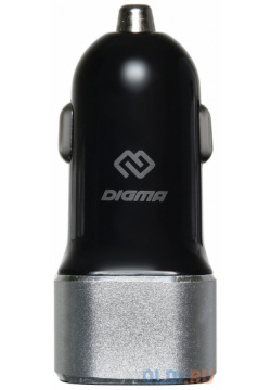 Автомобильное зарядное устройство Digma DGCC 2U 3A BS 3 А черный