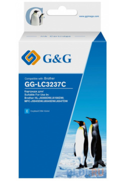 Картридж струйный G&G GG LC3237C голубой (18 4мл) для Brother HL J6000DW/J6100DW 