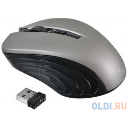 Мышь Oklick 545MW черный/серый оптическая (1600dpi) беспроводная USB (4but) TM 5500 GREY 