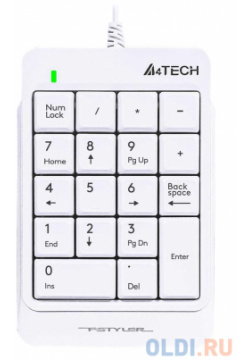 Клавиатура проводная A4TECH FK13P USB белый 