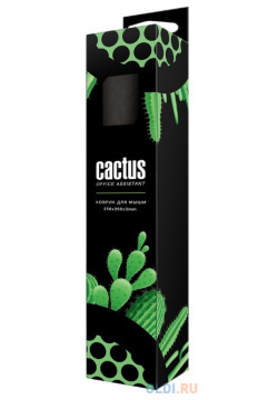 Коврик для мыши Cactus CS MP D01M Средний черный 300x250x3мм