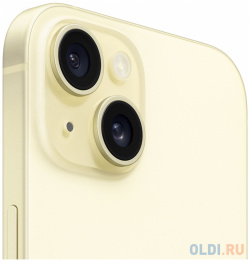 Смартфон Apple A3092 iPhone 15 128Gb желтый моноблок 3G 4G 2Sim 6 1" iOS 17 802 11 a/b/g/n/ac/ax NFC GPS MTLF3CH/A