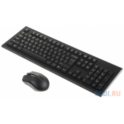 Клавиатура + мышь A4Tech 3000NS клав:черный мышь:черный USB беспроводная Multimedia 