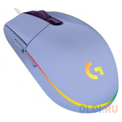 Мышь проводная Logitech G102 LIGHTSYNC Gaming LILAC Retail фиолетовый USB 910 005854 