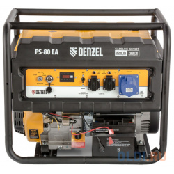 Генератор бензиновый PS 80 EA  8 0 кВт 230В 25л коннектор автоматики электростартер// Denzel