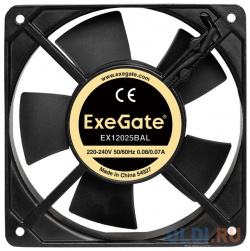 Exegate EX289013RUS Вентилятор 220В EX12025BAL (120x120x25 мм  2 Ball (двойной шарикоподшипник) подводящий провод 30 см 22000RPM 33dBA)