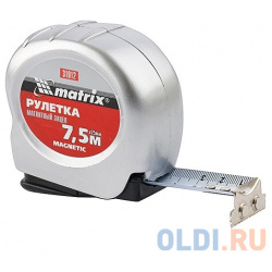 Рулетка Magnetic  7 5 м х 25 мм магнитный зацеп// Matrix 31012