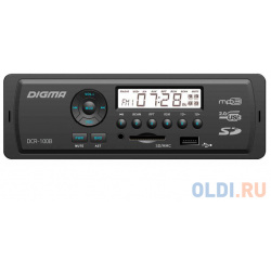 Автомагнитола Digma DCR 100B24 USB MP3 FM 1DIN 4x45Вт черный 