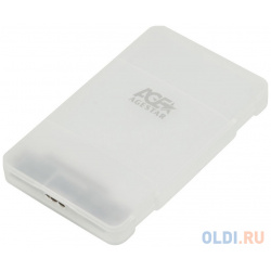 Внешний контейнер для HDD 2 5" SATA AgeStar 3UBCP3 USB3 1 пластик белый Age Star 
