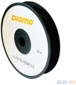 Кабель аудио видео Digma HDMI 2 0 AOC (m)/HDMI (m) 50м  Позолоченные контакты черный (BHP 50) BHP 50