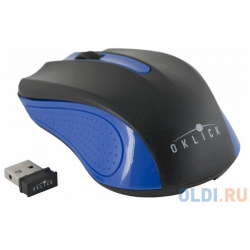 Мышь Oklick 485MW black/blue optical (1200dpi) cordless USB (2but) 997826 