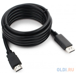 Кабель аудио видео Buro HDMI (m)/DisplayPort (m) 3м  Позолоченные контакты черный (HDMI DP 3M) Бюрократ 3M