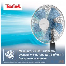Вентилятор напольный Tefal Turbo Silence VF5640F2 70 Вт белый