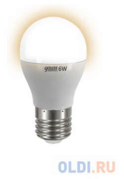 Лампа GAUSS LED Elementary Globe 6W E27 2700K Арт LD53216 53216 