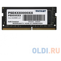 Оперативная память для ноутбука Patriot Signature Line SO DIMM 4Gb DDR4 2666 MHz PSD44G266681S 