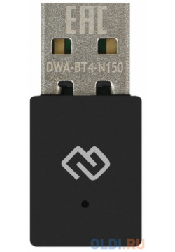 Сетевой адаптер WiFi + Bluetooth Digma DWA BT4 N150 USB 2 0 