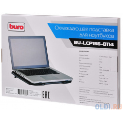 Подставка для ноутбука 15 6" Buro BU LCP156 B114 металл/пластик 1000об/мин 20db черный 
