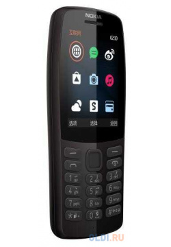 Мобильный телефон Nokia 210 Dual Sim черный моноблок 2Sim 2 4" 240x320 0 3Mpix GSM900/1800 MP3 FM microSD max64Gb 16OTRB01A02 
