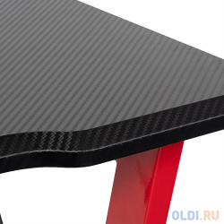 Стол игровой Оклик 521G столешница МДФ черный каркас красный 110х60см Oklick