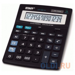Калькулятор настольный STAFF STF 888 16 (200х150 мм)  разрядов двойное питание 250183