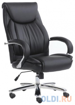 Кресло офисное BRABIX "Advance EX 575"  хром экокожа черное 531825