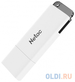 Флеш Диск Netac U185 64Gb  USB2 0 с колпачком пластиковая белая NT03U185N 064G 20WH