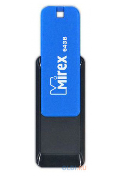 Флешка 64Gb Mirex City USB 2 0 синий черный 13600 FMUCIB64