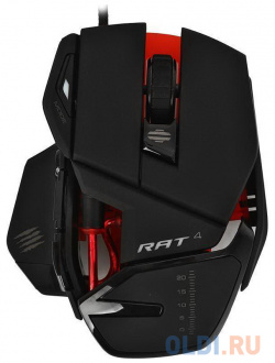 Игровая мышь Mad Catz  R A T 4+ чёрная (PMW3330 USB 9 кнопок 7200 dpi красная подсветка) 4