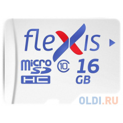 Карта памяти microSDHC 16Gb Flexis FMSD016GU1A 