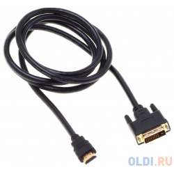 Кабель аудио видео Buro HDMI (m)/DVI D (Dual Link) (m) 1 8м  Позолоченные контакты черный (BHP RET HDMI_DVI18) BHP HDMI_DVI18
