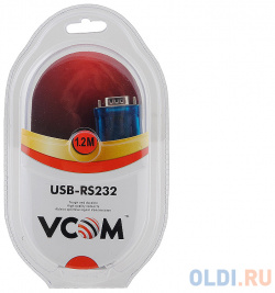 Кабель переходник USB 2 0 AM COM DB9M 1 2м VCOM Telecom VUS7050 на разъеме винты для крепежа к разъему с гайками 